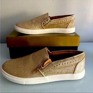 Thalia Sodi Fashion Sneaker  Shoes Gold Women’s Size 10